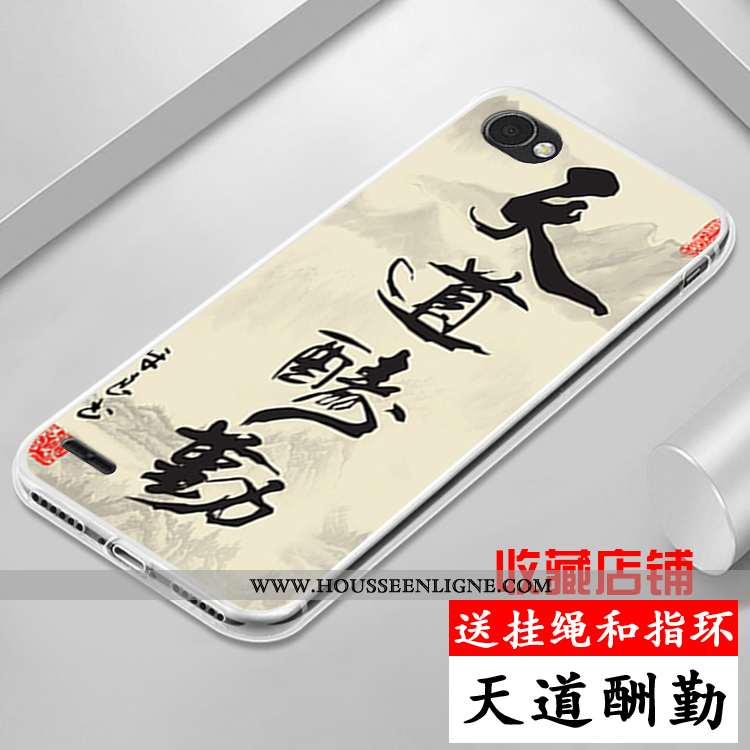 Étui Lg Q6 Coque En Silicone Protection Dessin Animé Violet Tout Compris Incassable