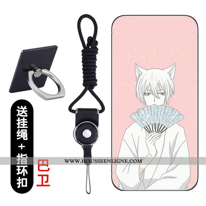 Étui Lg Q6 Créatif Dessin Animé Protection Coque Transparent Téléphone Portable Rose