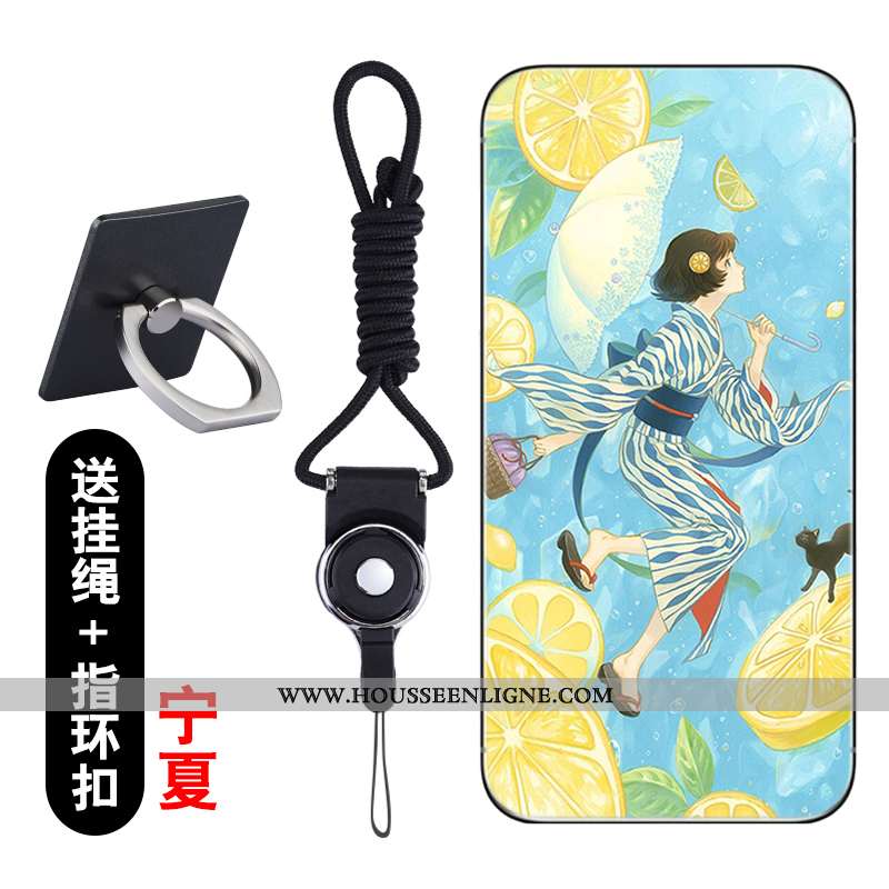 Étui Lg Q6 Créatif Dessin Animé Protection Coque Transparent Téléphone Portable Rose