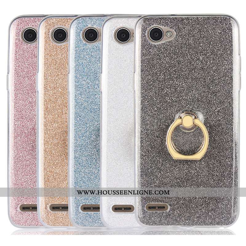 Étui Lg Q6 Fluide Doux Silicone Mini Téléphone Portable Gris Tout Compris