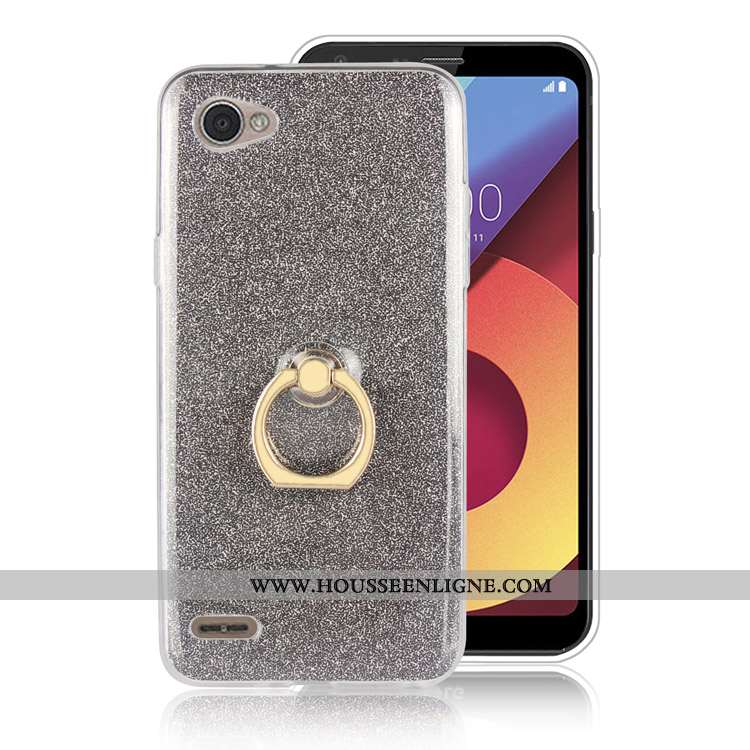 Étui Lg Q6 Fluide Doux Silicone Mini Téléphone Portable Gris Tout Compris