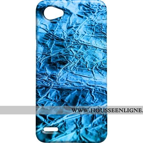 Étui Lg Q6 Métal Modèle Fleurie Mini Rétro Coque Jaune