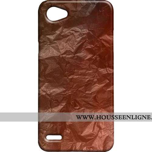 Étui Lg Q6 Métal Modèle Fleurie Mini Rétro Coque Jaune