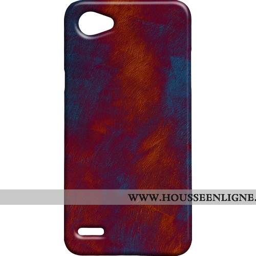 Étui Lg Q6 Métal Modèle Fleurie Mini Rétro Coque Jaune