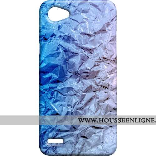 Étui Lg Q6 Métal Modèle Fleurie Mini Rétro Coque Jaune