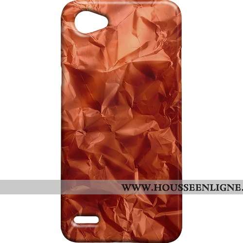 Étui Lg Q6 Métal Modèle Fleurie Mini Rétro Coque Jaune