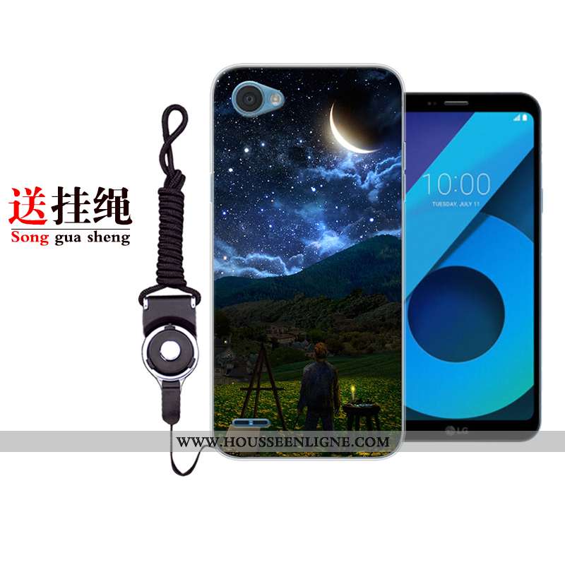 Étui Lg Q6 Personnalité Créatif Protection Bleu Marin Téléphone Portable Charmant Tout Compris Bleu 