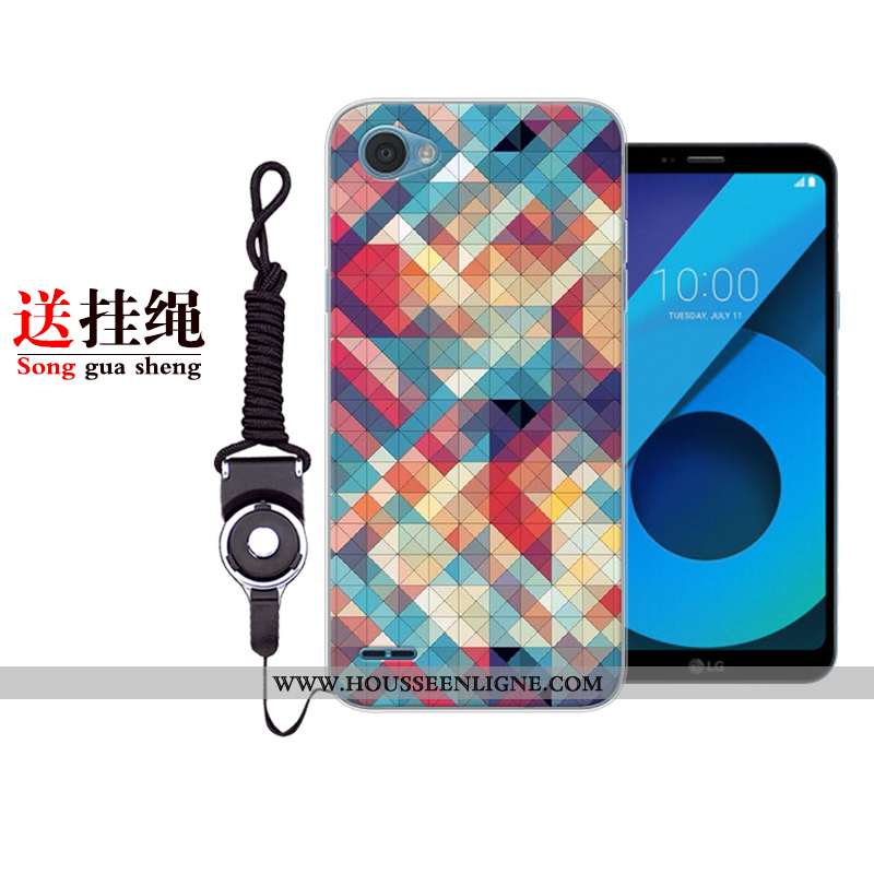 Étui Lg Q6 Personnalité Créatif Protection Bleu Marin Téléphone Portable Charmant Tout Compris Bleu 