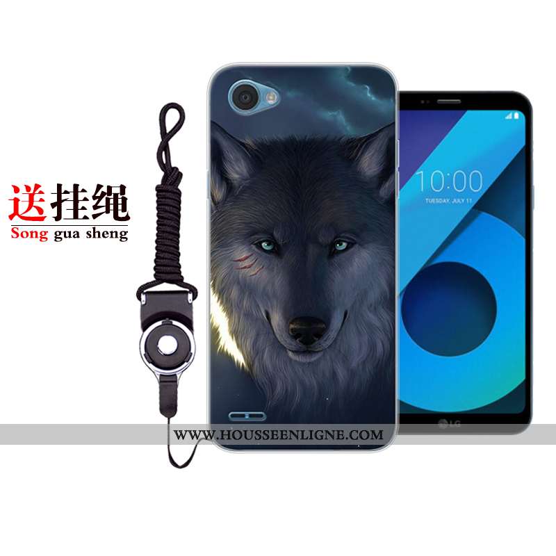 Étui Lg Q6 Personnalité Créatif Protection Bleu Marin Téléphone Portable Charmant Tout Compris Bleu 