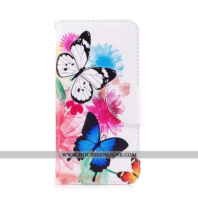 Étui Lg Q6 Protection Cuir Peinture Blanc Housse Coque Blanche