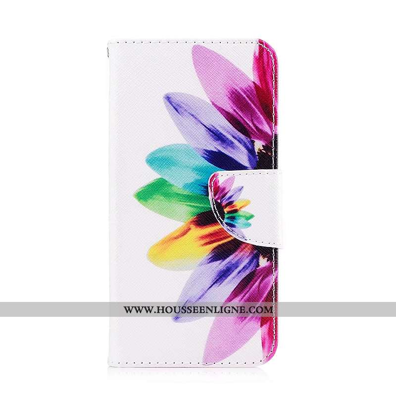 Étui Lg Q6 Protection Cuir Peinture Blanc Housse Coque Blanche