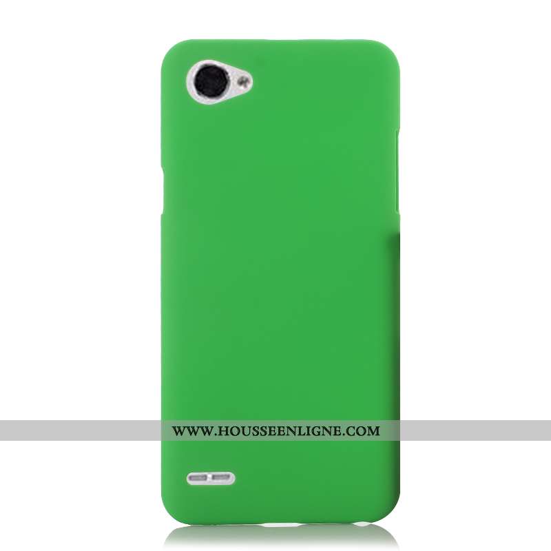 Étui Lg Q6 Protection Délavé En Daim Vert Coque Téléphone Portable Difficile Verte