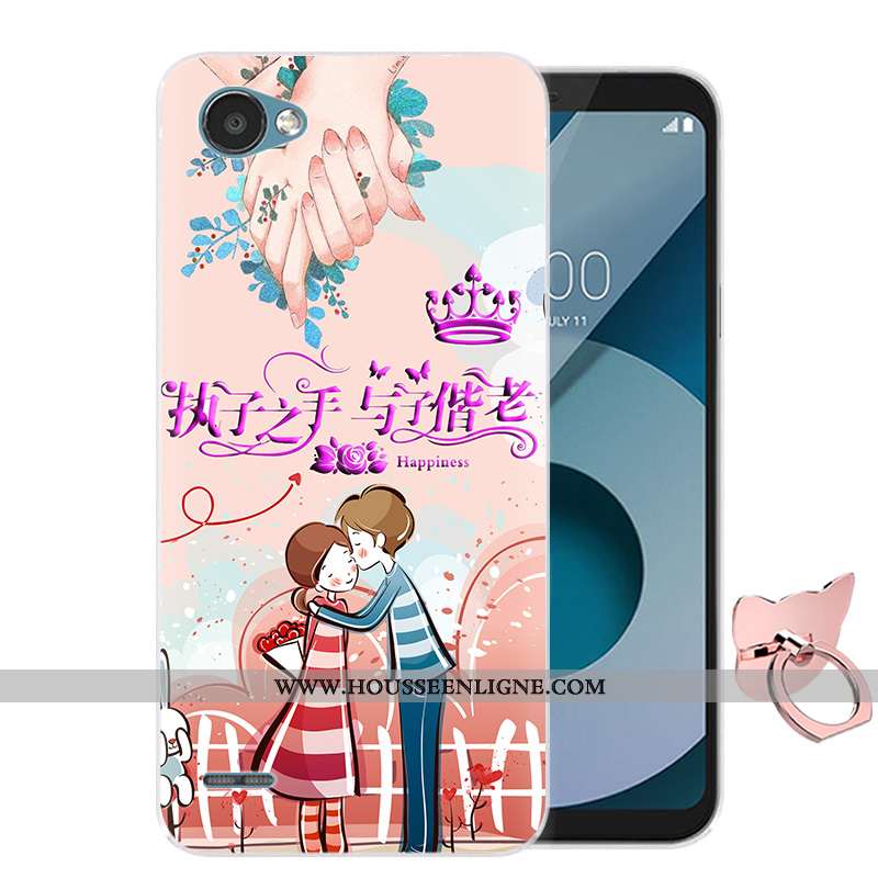 Étui Lg Q6 Silicone Protection Coque Violet Dessin Animé Téléphone Portable Incassable