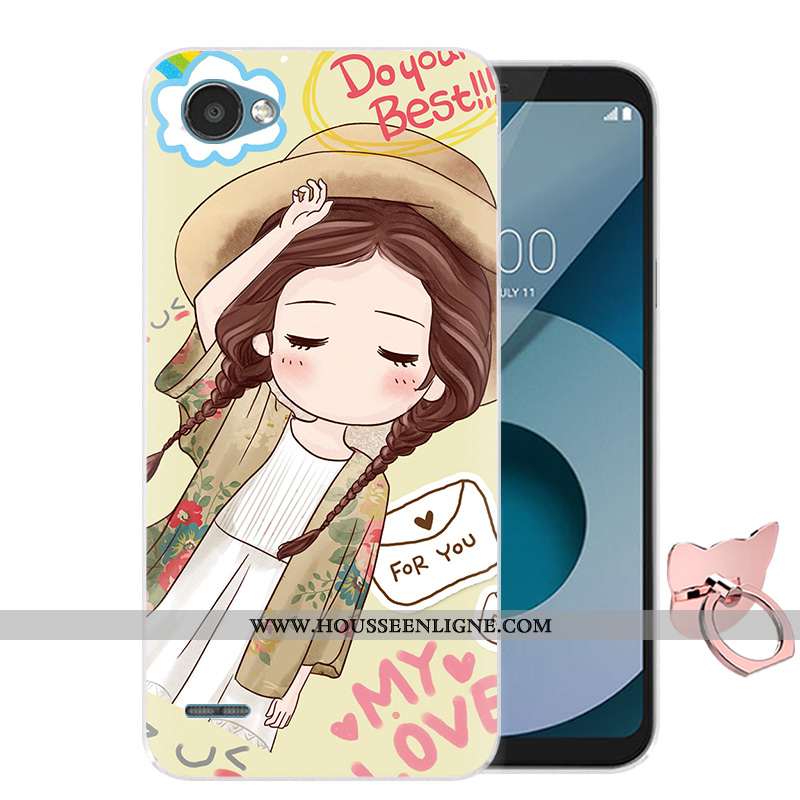 Étui Lg Q6 Silicone Protection Coque Violet Dessin Animé Téléphone Portable Incassable
