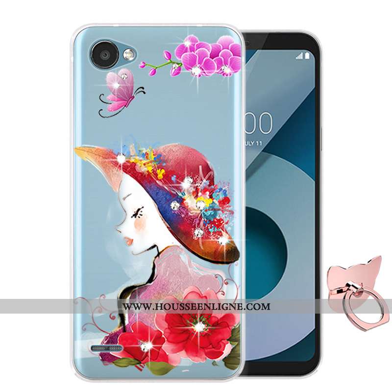 Étui Lg Q6 Silicone Protection Coque Violet Dessin Animé Téléphone Portable Incassable