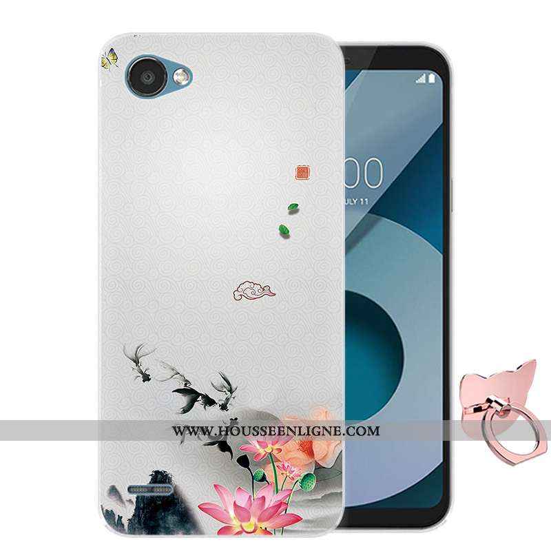 Étui Lg Q6 Silicone Protection Coque Violet Dessin Animé Téléphone Portable Incassable
