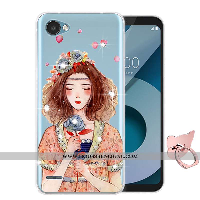 Étui Lg Q6 Silicone Protection Coque Violet Dessin Animé Téléphone Portable Incassable