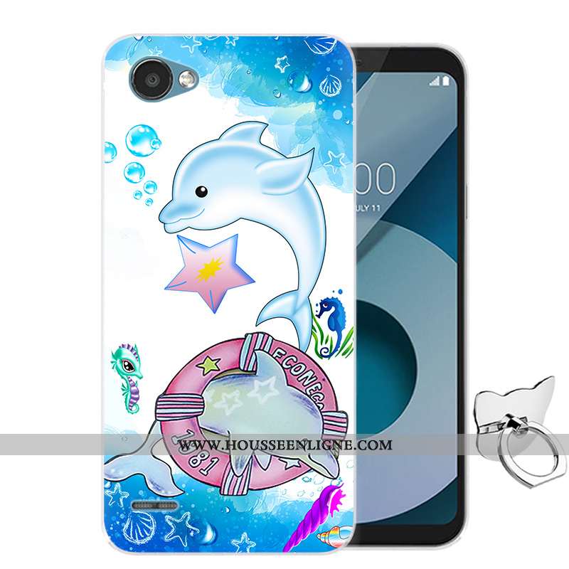 Étui Lg Q6 Silicone Protection Coque Violet Dessin Animé Téléphone Portable Incassable