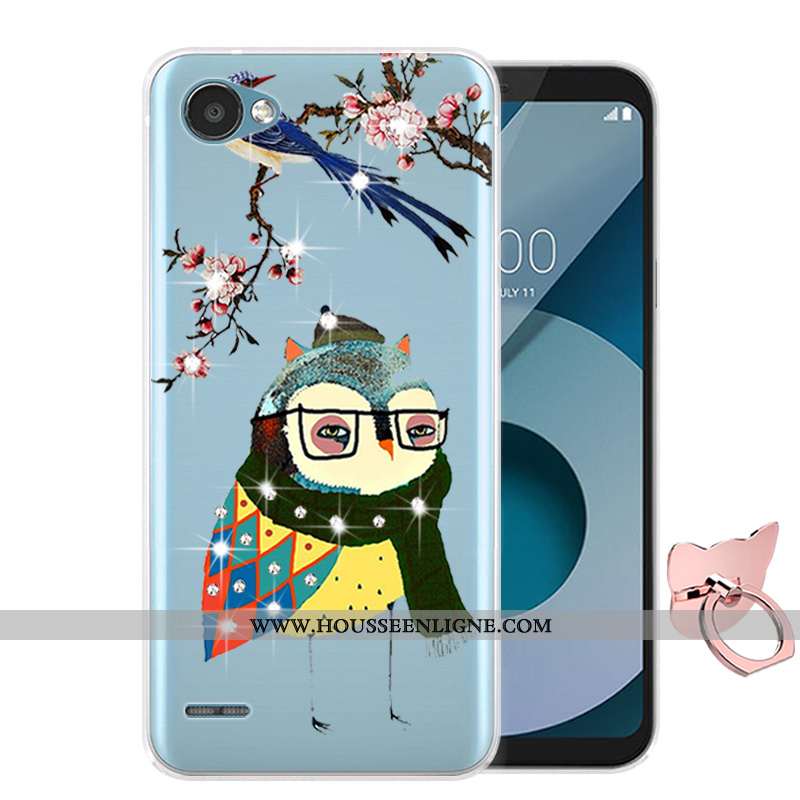 Étui Lg Q6 Silicone Protection Coque Violet Dessin Animé Téléphone Portable Incassable