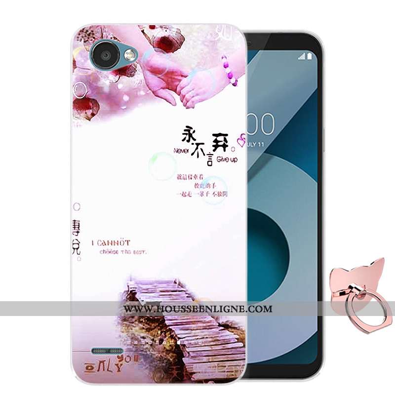 Étui Lg Q6 Silicone Protection Coque Violet Dessin Animé Téléphone Portable Incassable