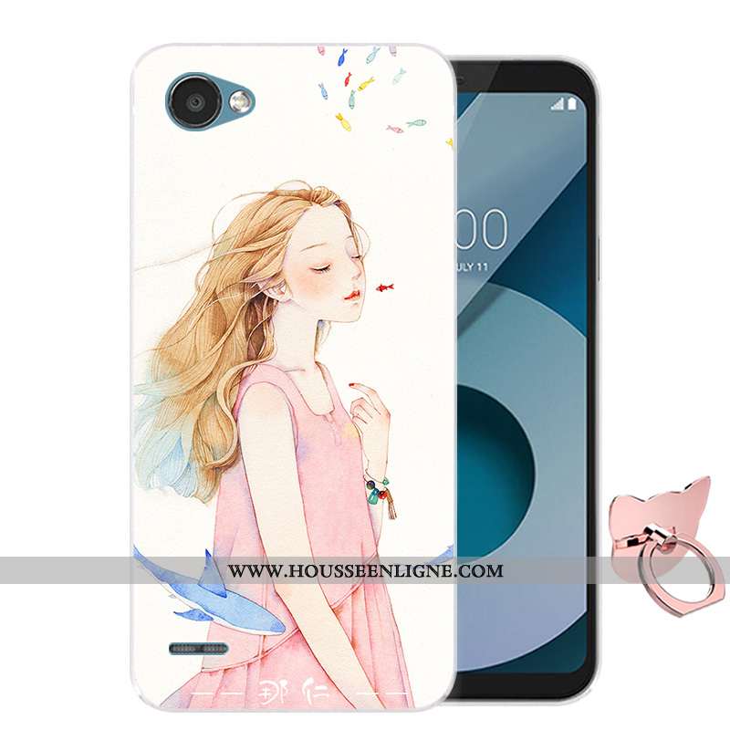 Étui Lg Q6 Silicone Protection Coque Violet Dessin Animé Téléphone Portable Incassable