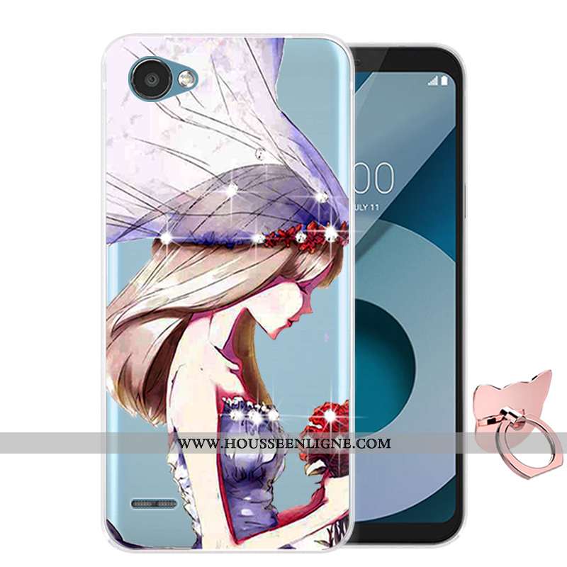 Étui Lg Q6 Silicone Protection Coque Violet Dessin Animé Téléphone Portable Incassable