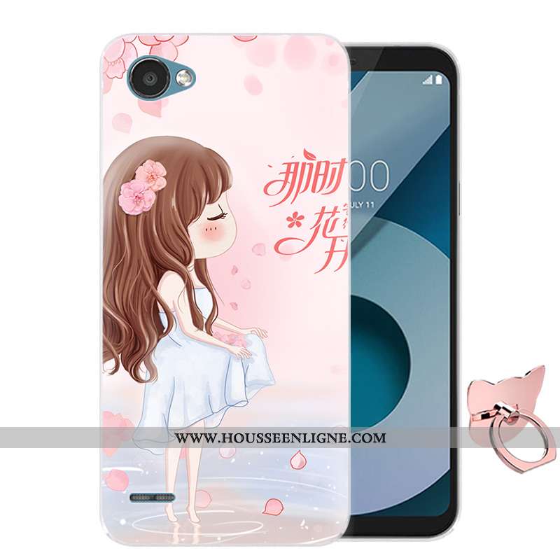 Étui Lg Q6 Silicone Protection Coque Violet Dessin Animé Téléphone Portable Incassable