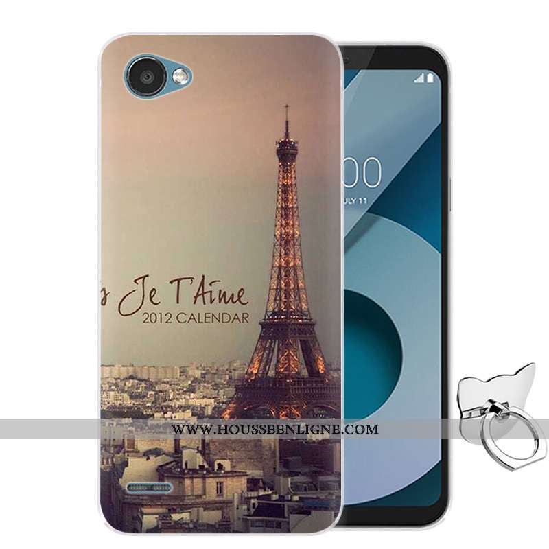 Étui Lg Q6 Silicone Protection Coque Violet Dessin Animé Téléphone Portable Incassable