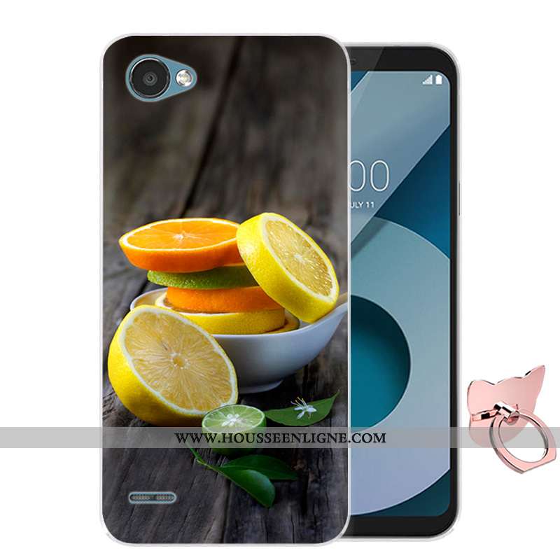 Étui Lg Q6 Silicone Protection Coque Violet Dessin Animé Téléphone Portable Incassable