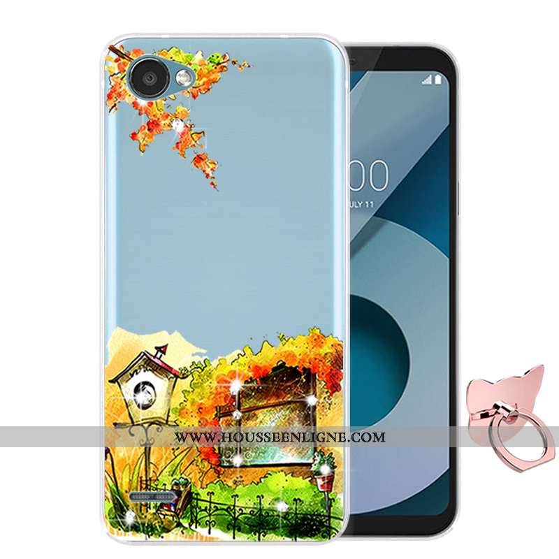 Étui Lg Q6 Silicone Protection Coque Violet Dessin Animé Téléphone Portable Incassable