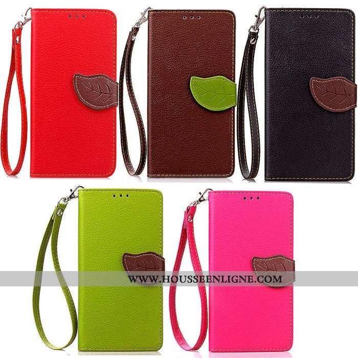 Étui Lg Q7 Portefeuille Cuir Rouge Téléphone Portable Carte Housse Protection