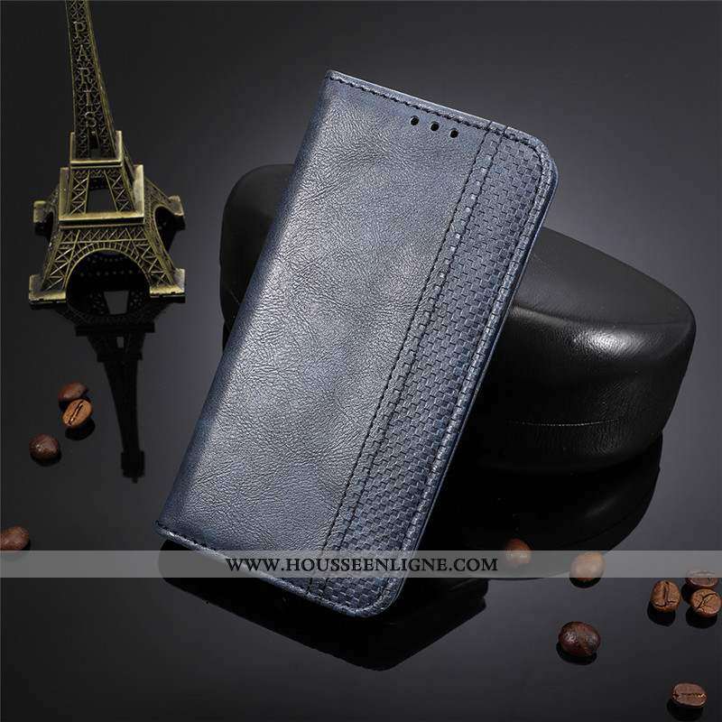 Étui Lg Q7 Protection Cuir Coque Bleu Marin Clamshell Tout Compris Bleu Foncé