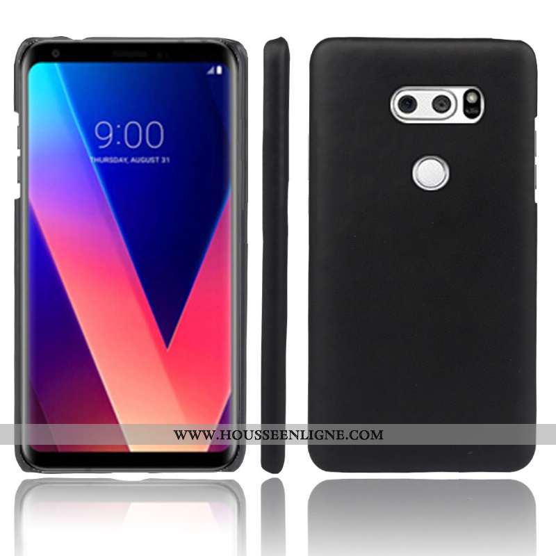 Étui Lg V30 Créatif Cuir Téléphone Portable Incassable Protection Coque Noir