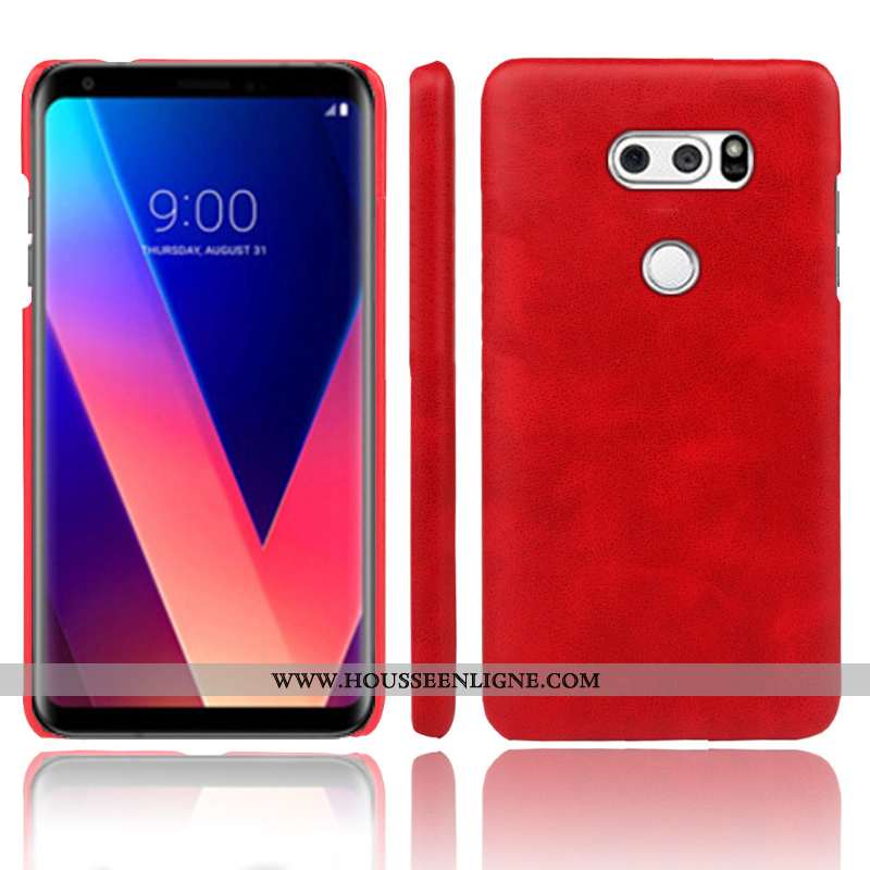 Étui Lg V30 Créatif Cuir Téléphone Portable Incassable Protection Coque Noir