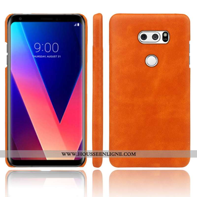 Étui Lg V30 Créatif Cuir Téléphone Portable Incassable Protection Coque Noir