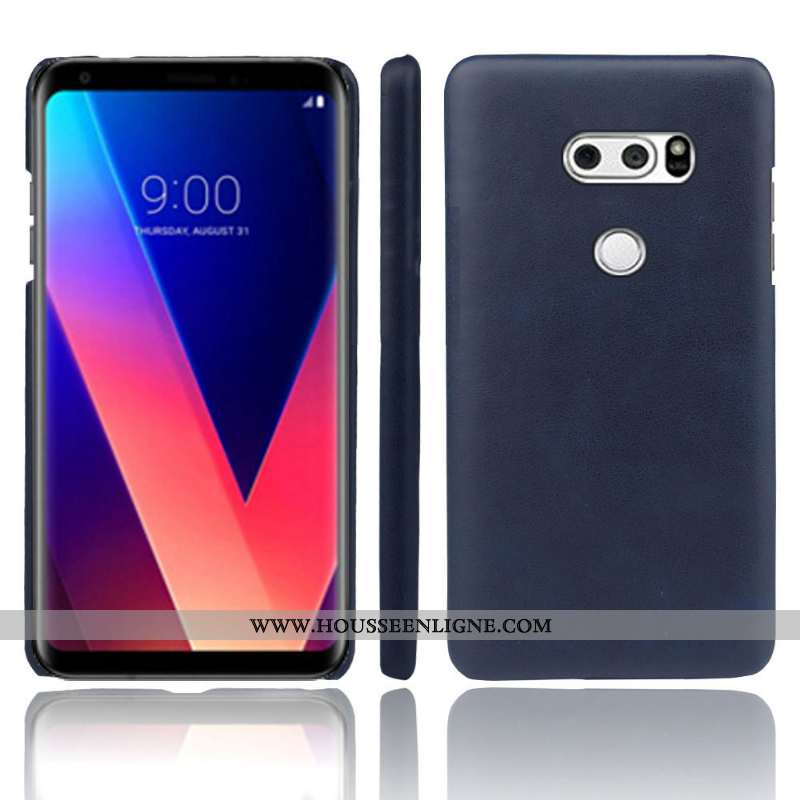 Étui Lg V30 Créatif Cuir Téléphone Portable Incassable Protection Coque Noir