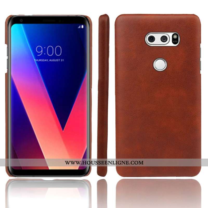 Étui Lg V30 Créatif Cuir Téléphone Portable Incassable Protection Coque Noir