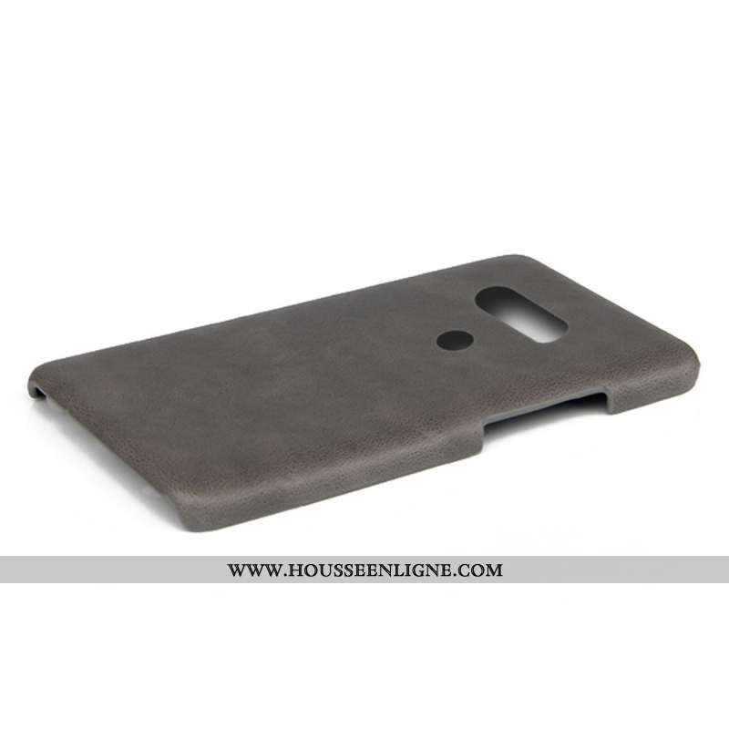 Étui Lg V30 Créatif Cuir Téléphone Portable Incassable Protection Coque Noir