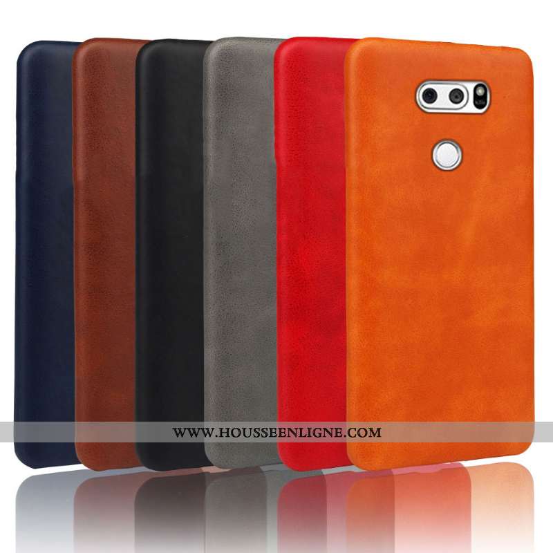 Étui Lg V30 Créatif Cuir Téléphone Portable Incassable Protection Coque Noir
