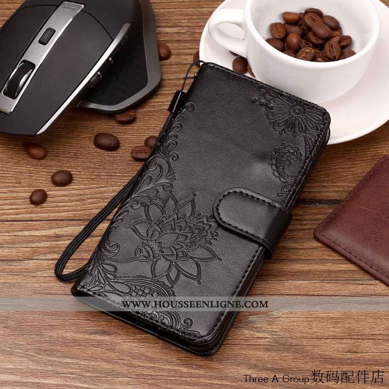 Étui Lg V30 Cuir Fluide Doux Coque Téléphone Portable Incassable Housse Tout Compris Noir