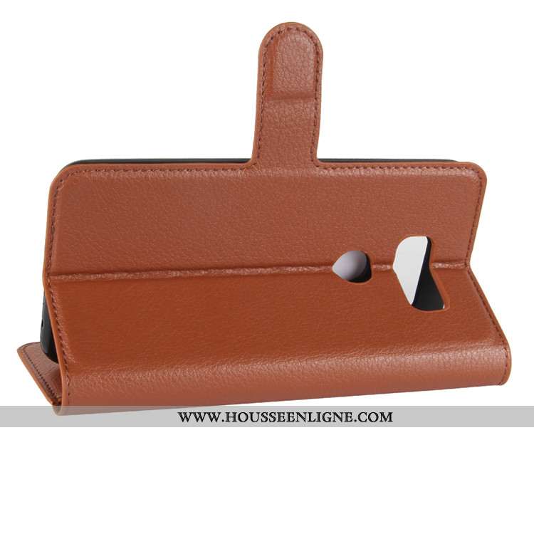 Étui Lg V30 Protection Portefeuille Incassable Housse Téléphone Portable Coque Verte