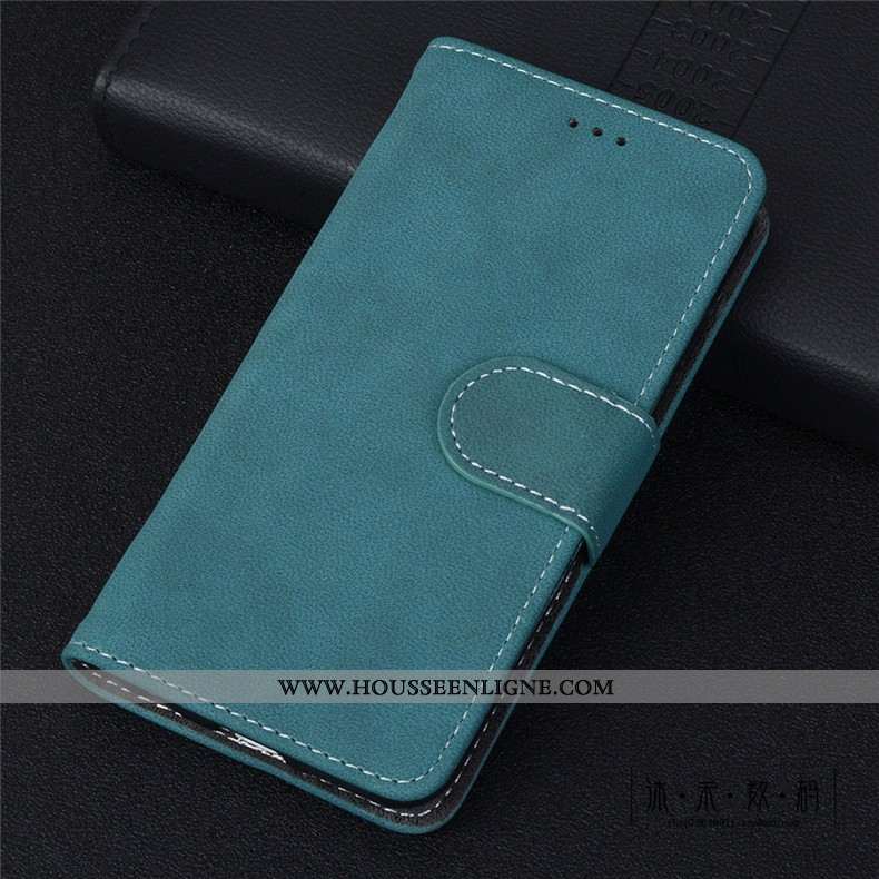 Étui Moto E6 Plus Protection Délavé En Daim Téléphone Portable Coque Vintage Housse Verte