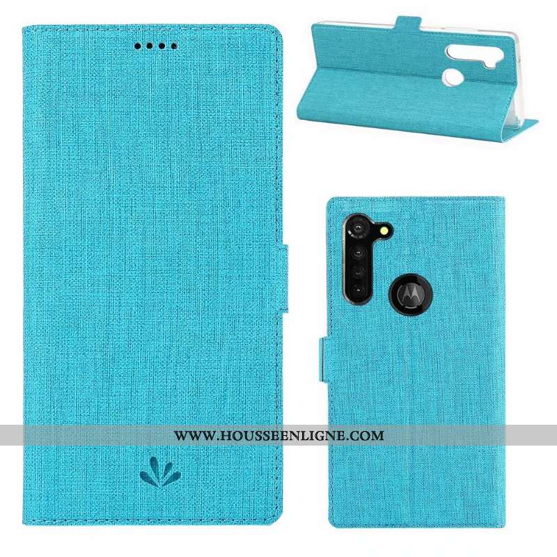 Étui Moto G Pro Cuir Modèle Fleurie Portefeuille Carte Rouge Tissu Coque Rose