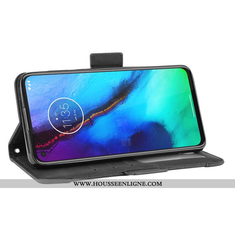 Étui Moto G Pro Portefeuille Cuir Coque Housse Noir Protection