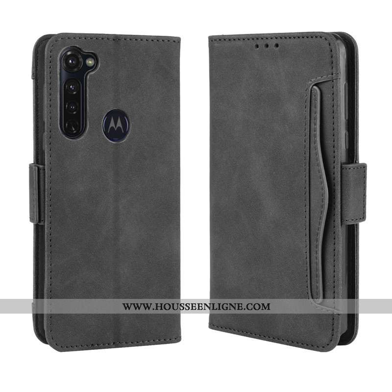 Étui Moto G Pro Portefeuille Cuir Coque Housse Noir Protection