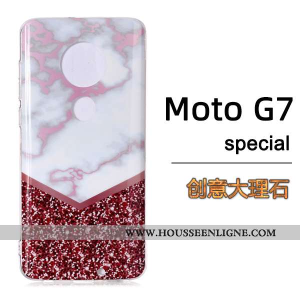 Étui Moto G7 Mode Vent Grand Coque Europe Téléphone Portable Noir