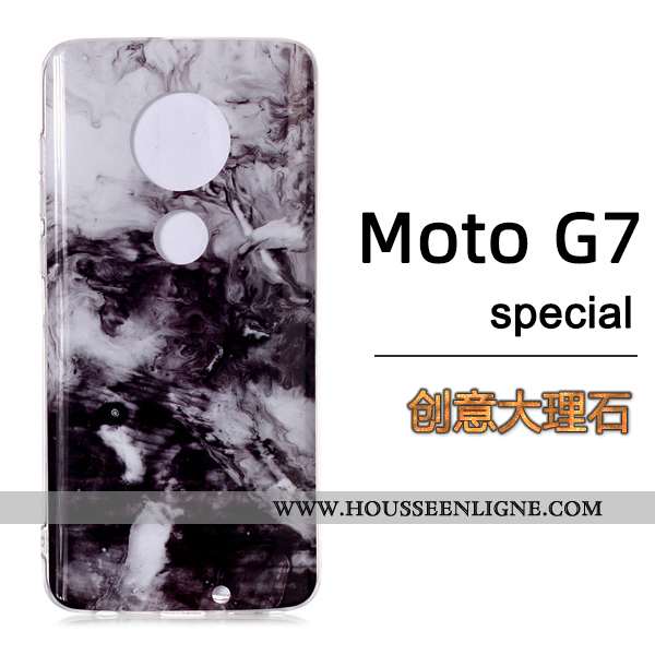 Étui Moto G7 Mode Vent Grand Coque Europe Téléphone Portable Noir