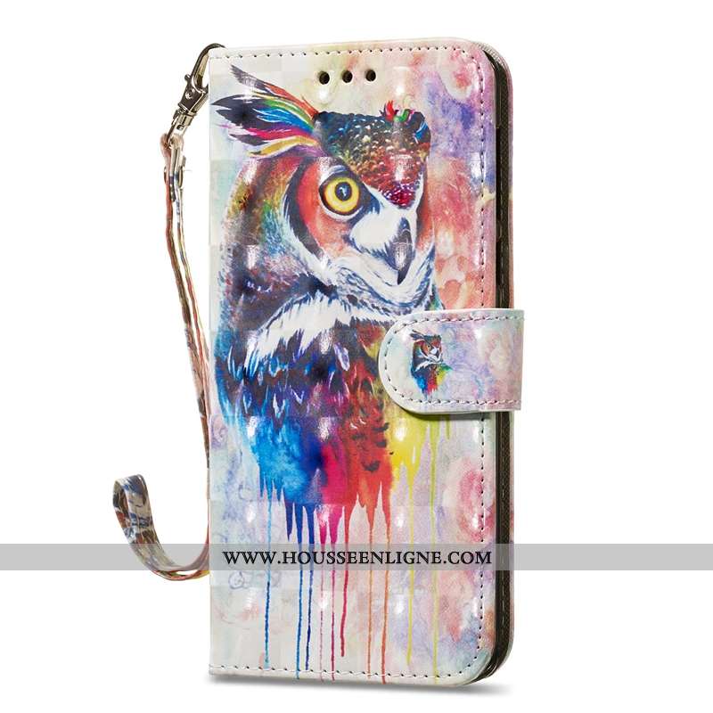 Étui Moto G7 Ornements Suspendus Personnalité Bleu Tendance Clamshell Protection Cuir