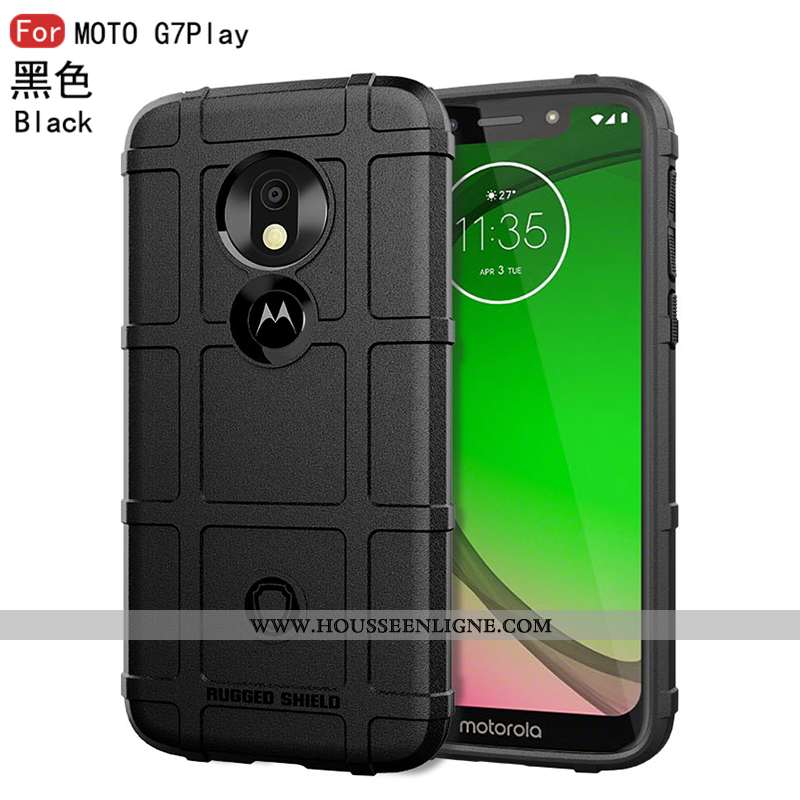 Étui Moto G7 Play Personnalité Créatif Tendance Nouveau Étoile Bordure Téléphone Portable Noir
