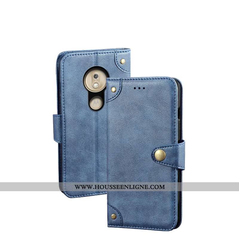 Étui Moto G7 Play Protection Vintage Portefeuille Europe Rouge Clamshell Téléphone Portable